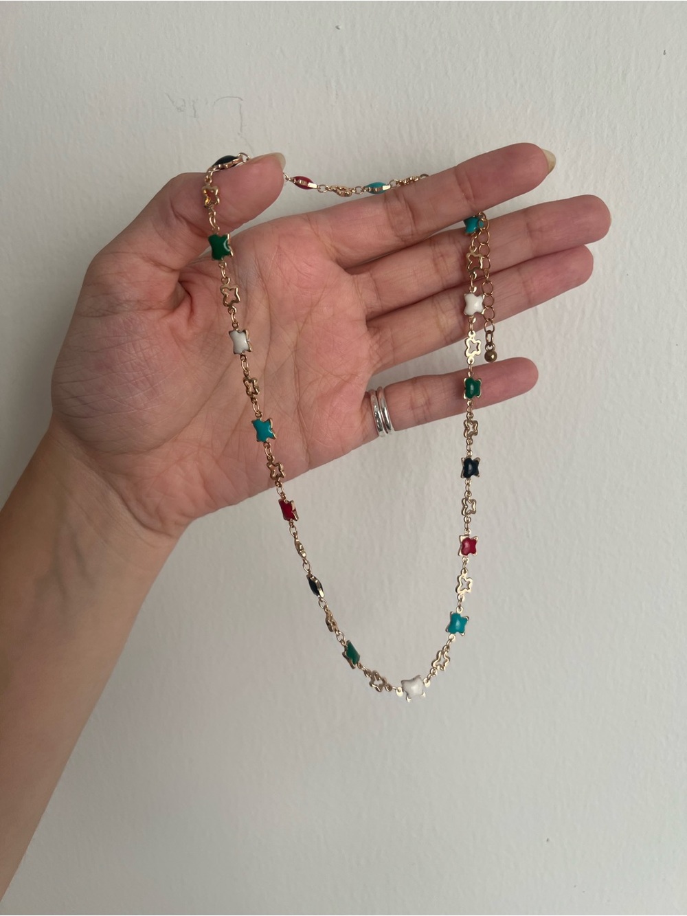 Gold Multi-Color Butterfly Necklace - Women Jewelry